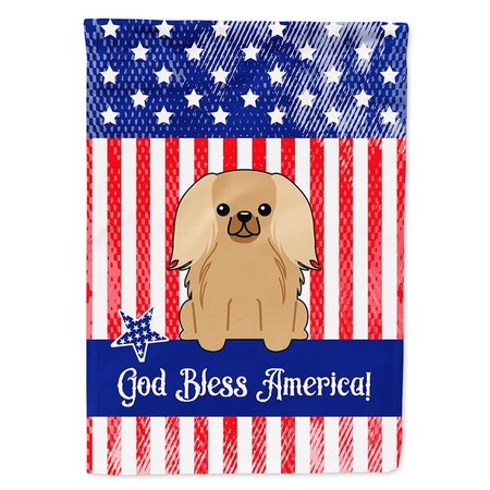 CAROLINES TREASURES Patriotic USA Pekingnese Fawn Sable Garden Size Flag BB3099GF